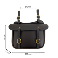 Leather Straight Saddle Bag