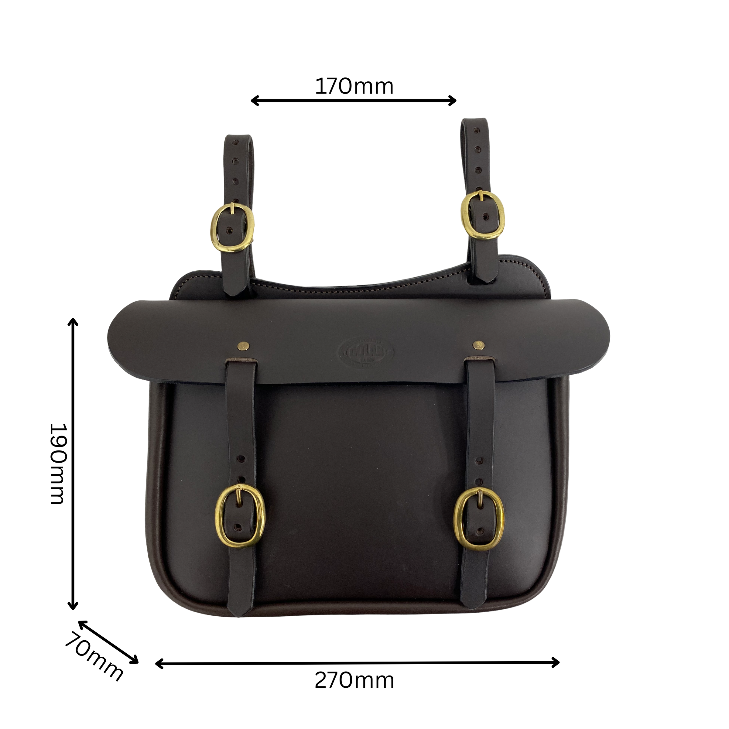 Leather Straight Saddle Bag