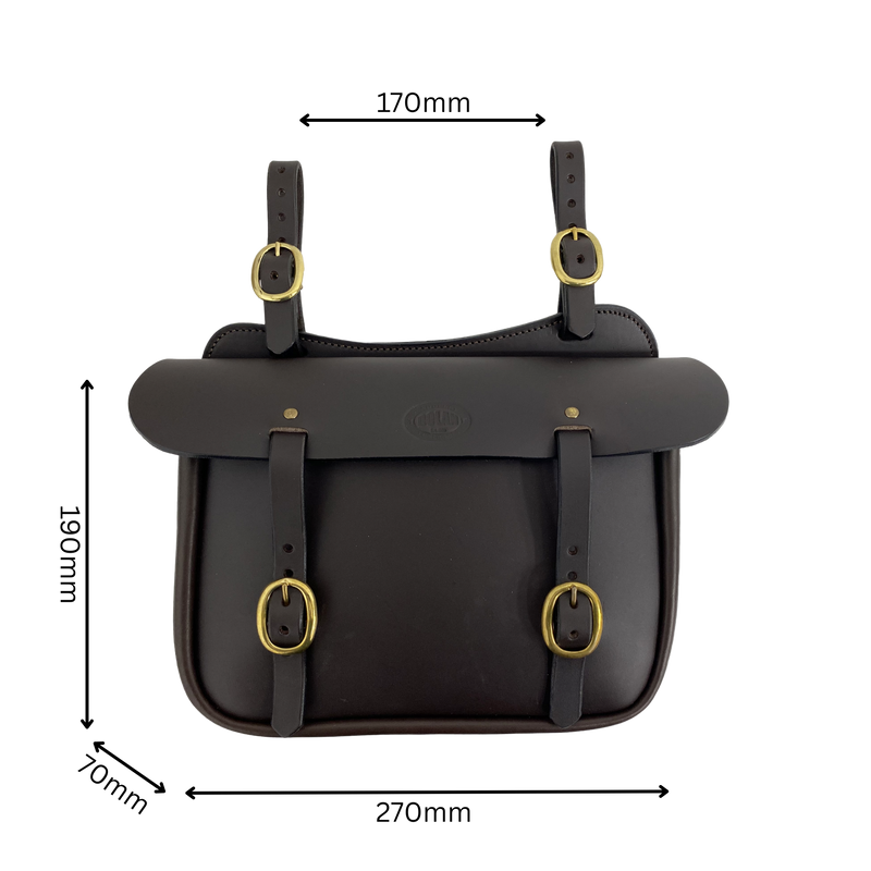 Leather Straight Saddle Bag