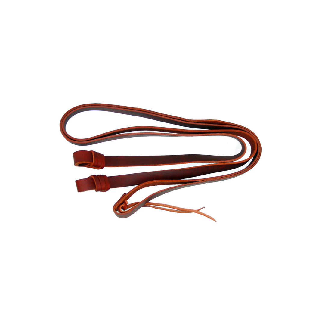 Golf Knot Reins 1" Red Hide