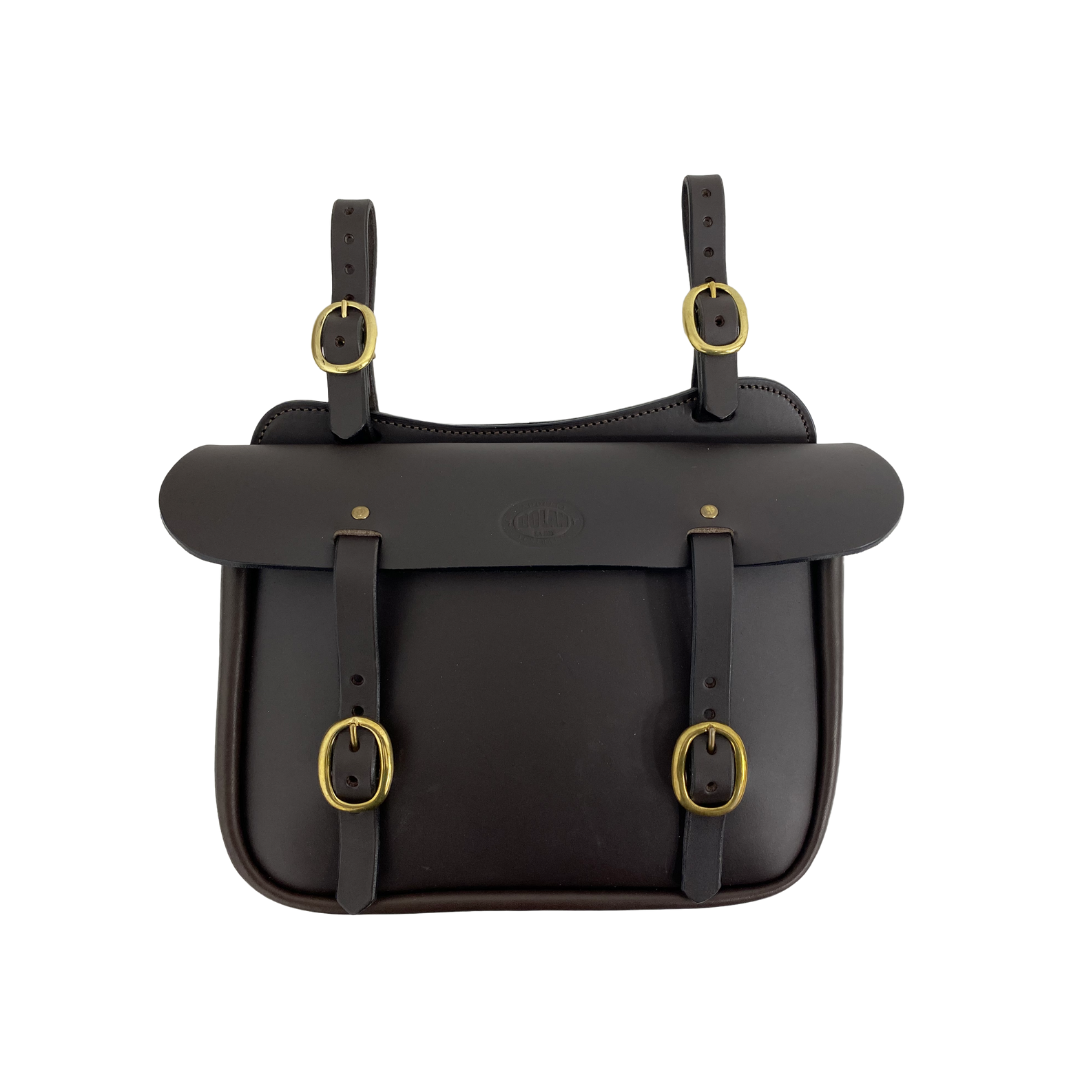 Leather Straight Saddle Bag