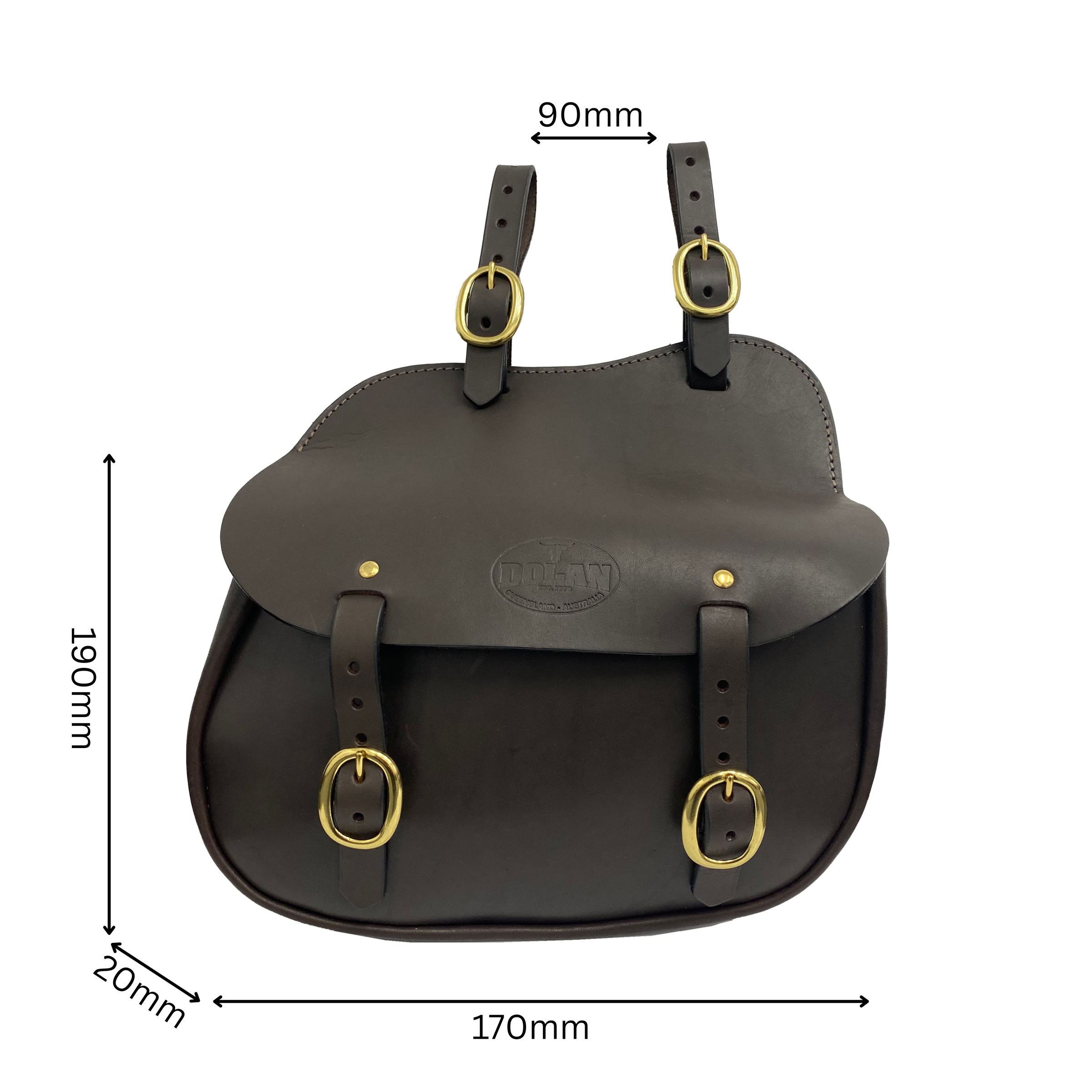 Leather Shaped Saddle Bag