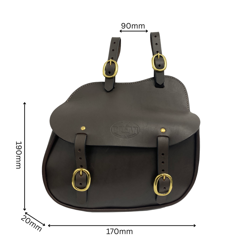 Leather Shaped Saddle Bag